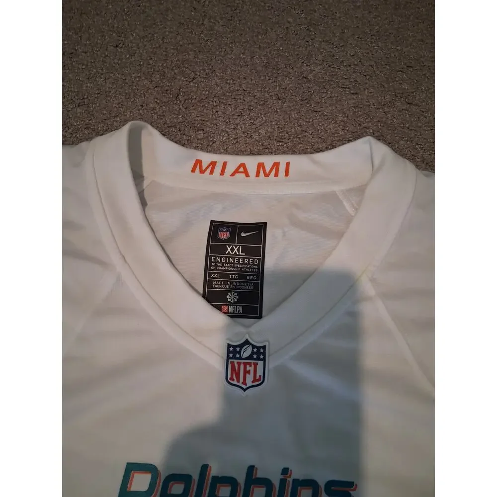 Nike Tua Tagovailoa Miami Dolphins White Vapor FUSE Jersey Men's Size XXL 2XL